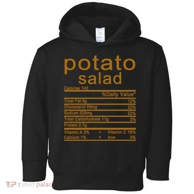 Potato Salad Nutrition Facts Label Toddler Hoodie