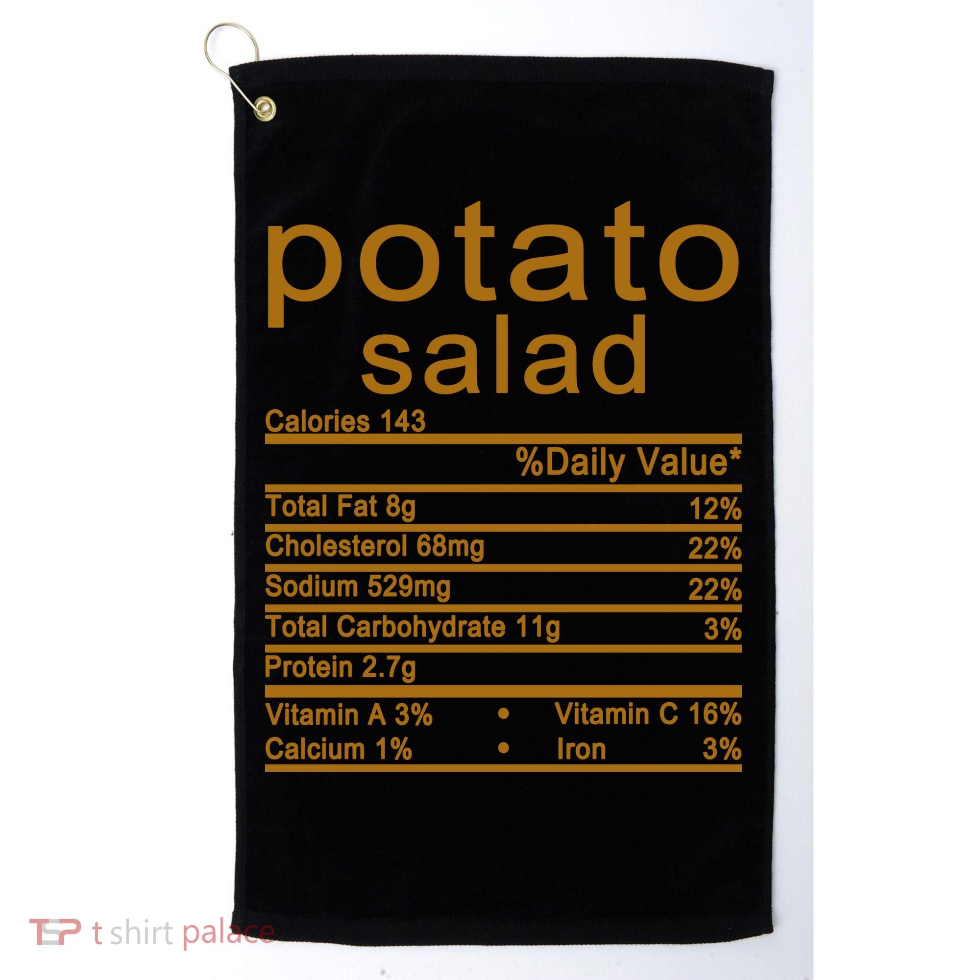 Potato Salad Nutrition Facts Label Golf Towel