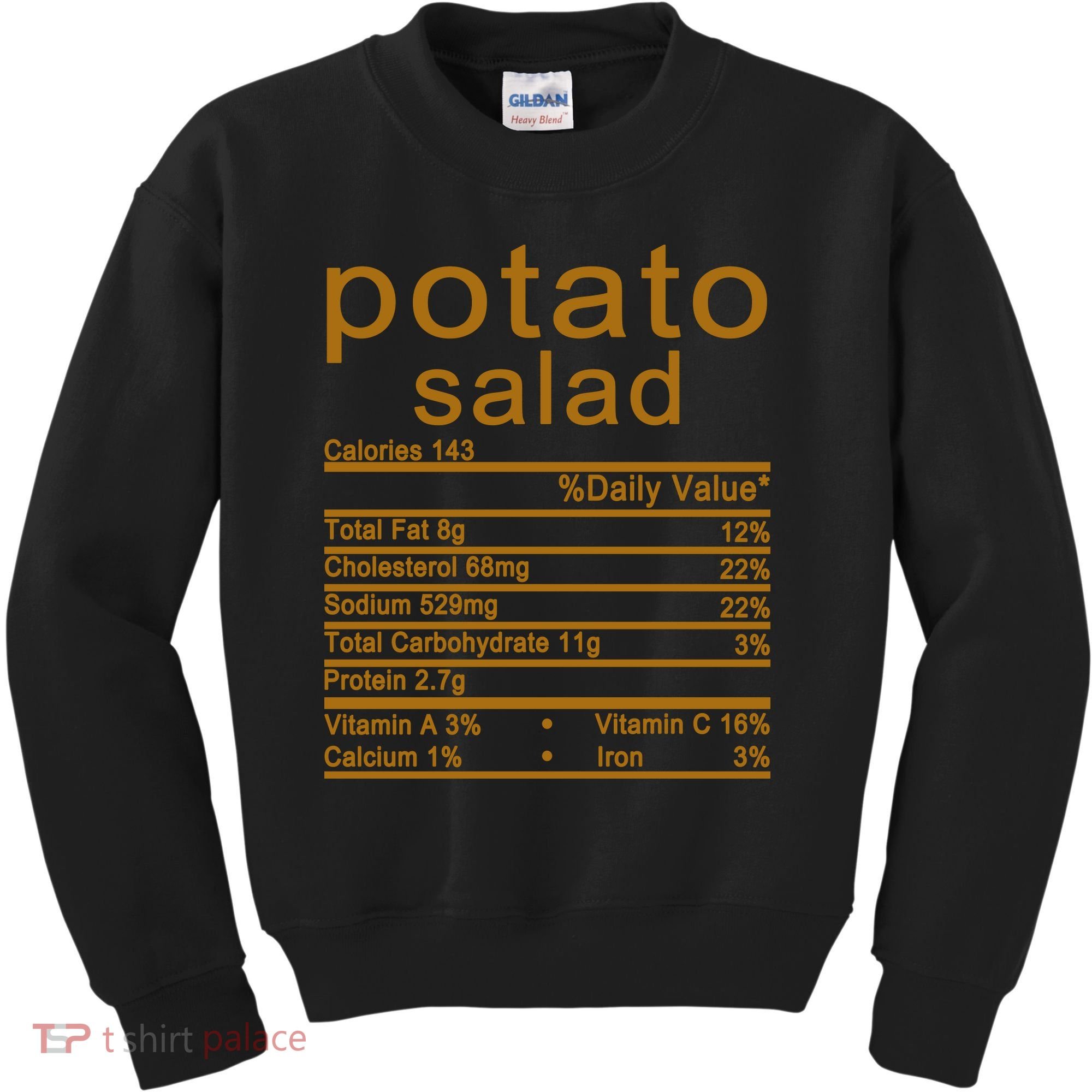 Potato Salad Nutrition Facts Label Kids Sweatshirt