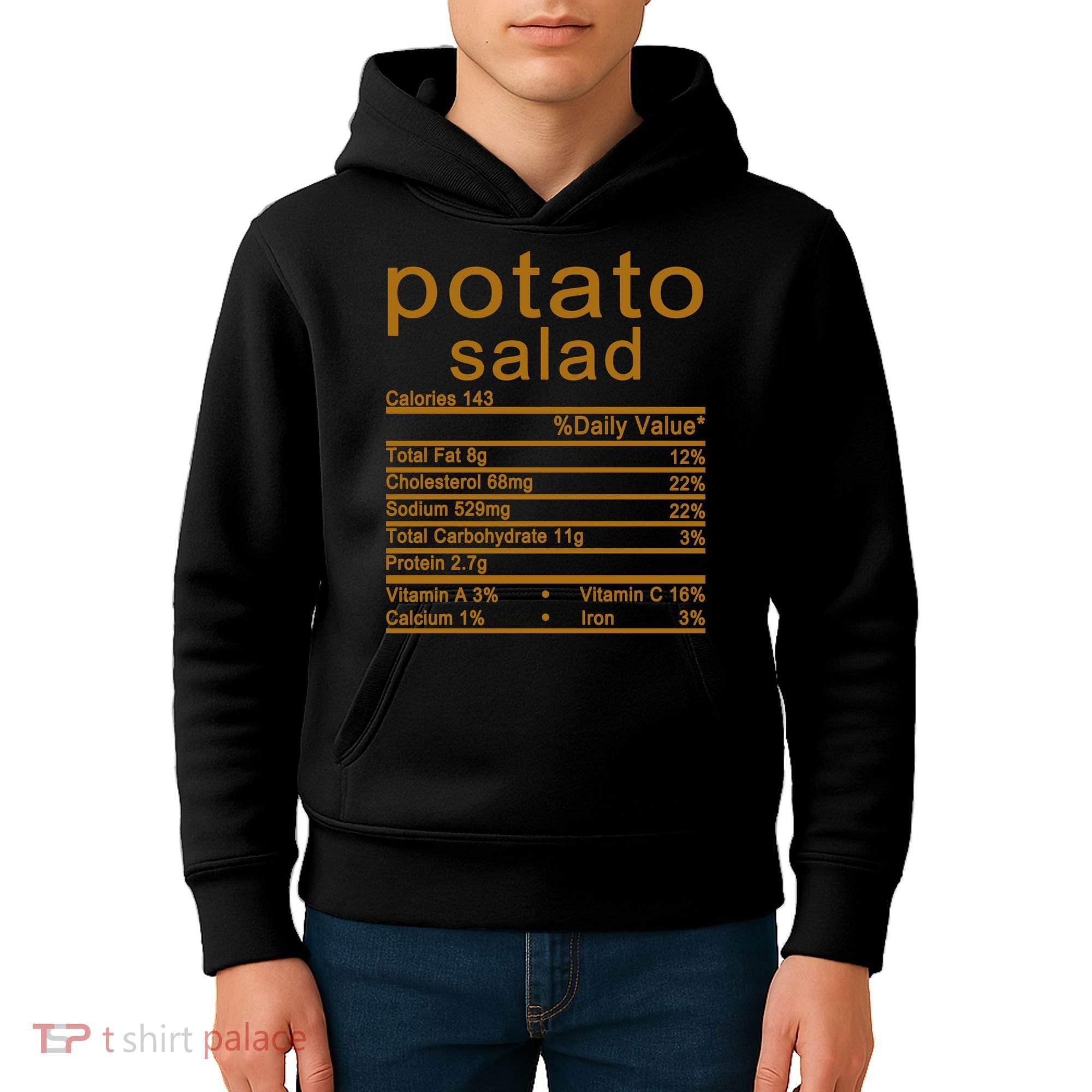 Potato Salad Nutrition Facts Label Kids Hoodie