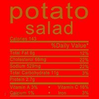 Potato Salad Nutrition Facts Label Santa Hat thumb 1