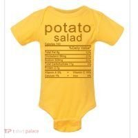 Potato Salad Nutrition Facts Label Baby Bodysuit thumb 0