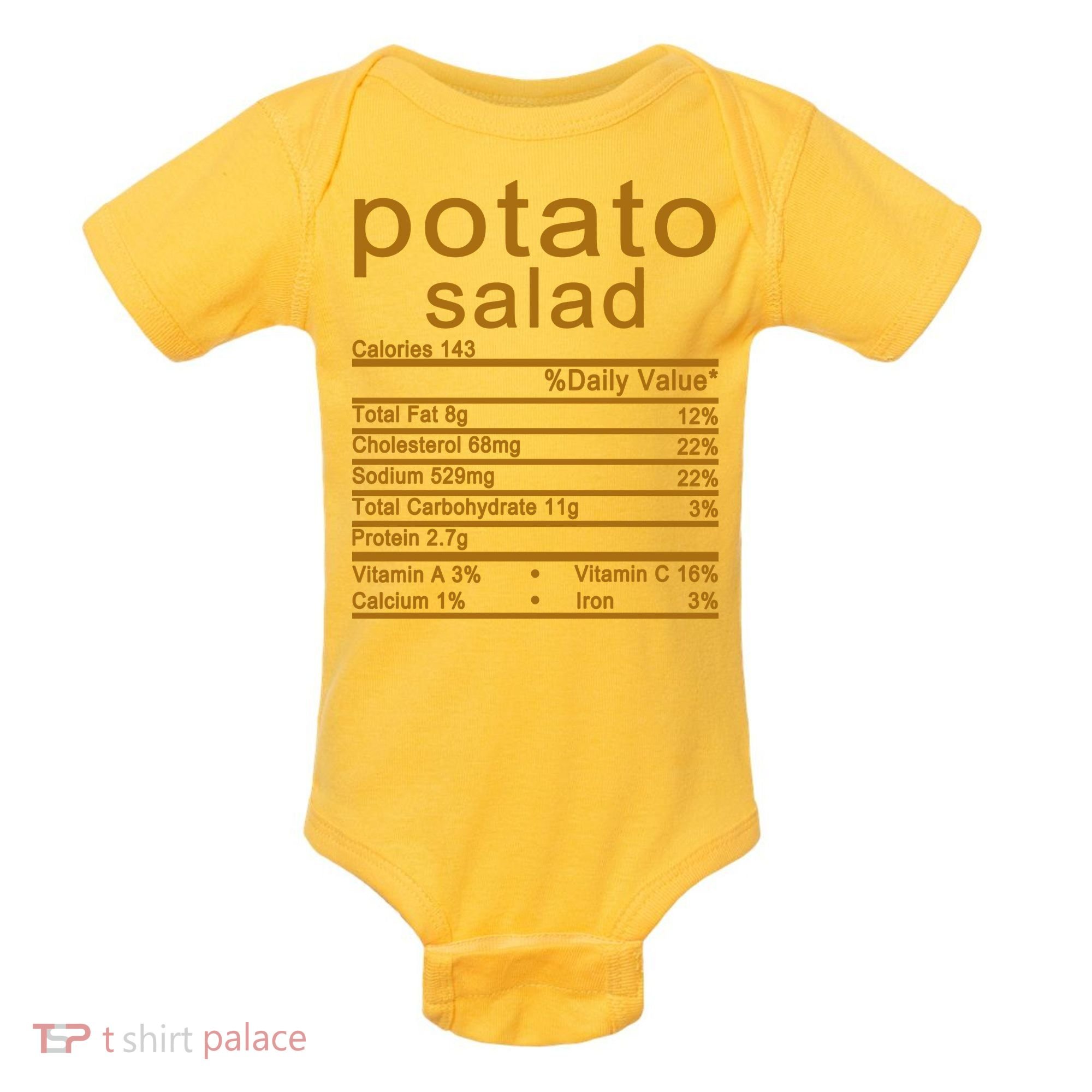 Potato Salad Nutrition Facts Label Baby Bodysuit
