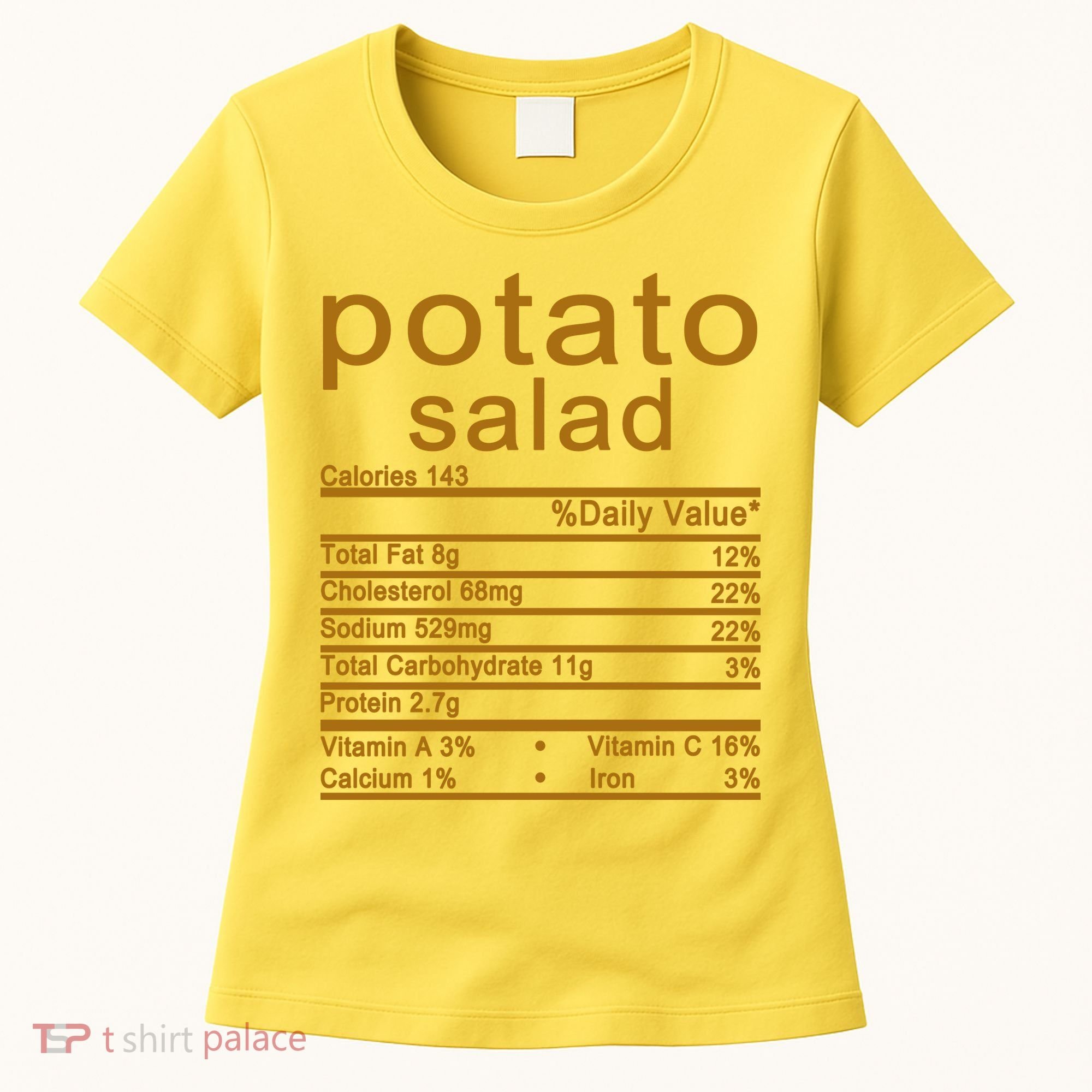Potato Salad Nutrition Facts Label Women's T-Shirt