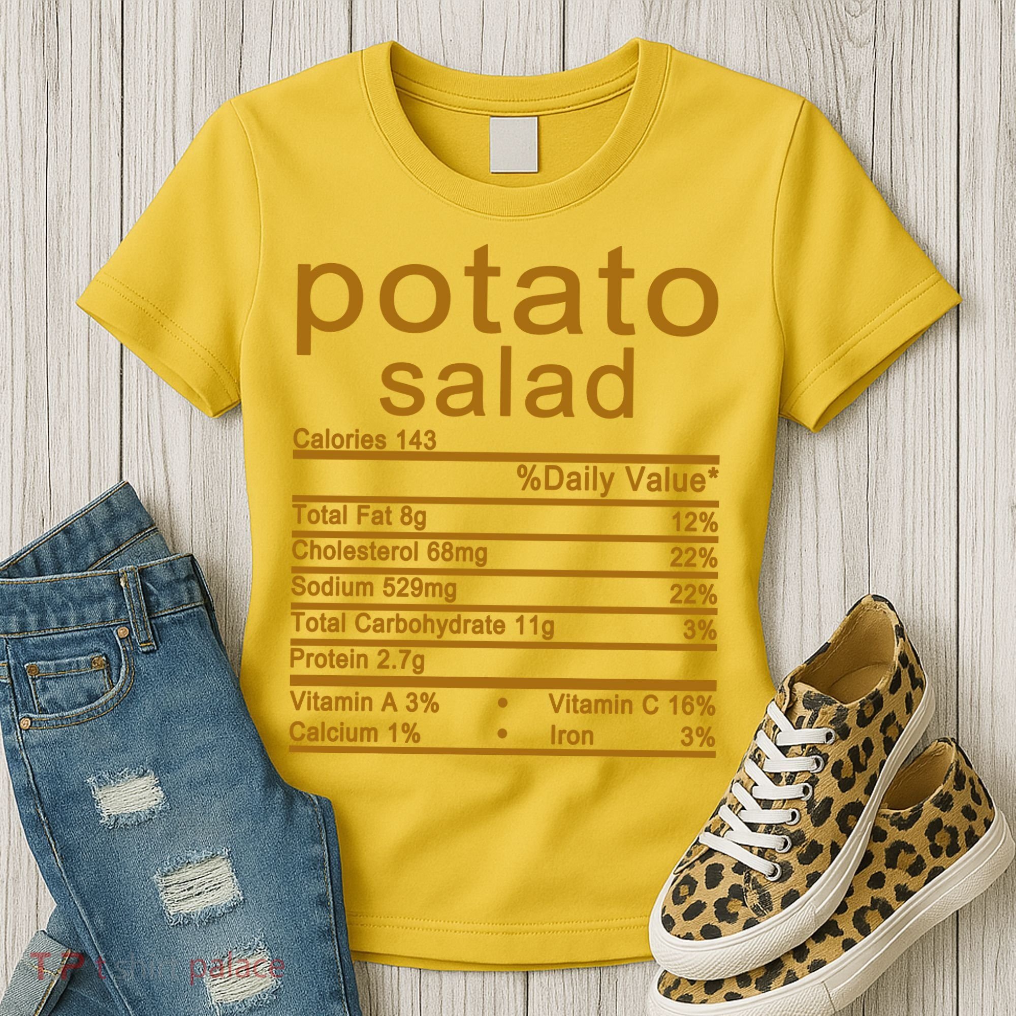 Potato Salad Nutrition Facts Label Women's T-Shirt