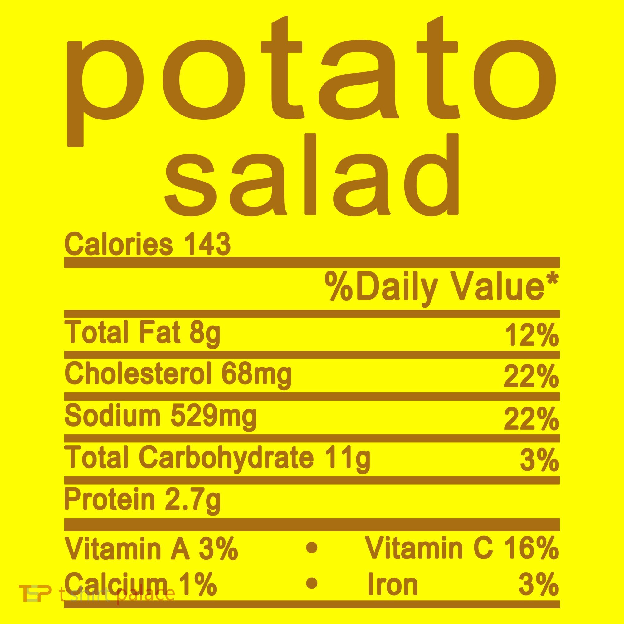 Potato Salad Nutrition Facts Label Women's T-Shirt