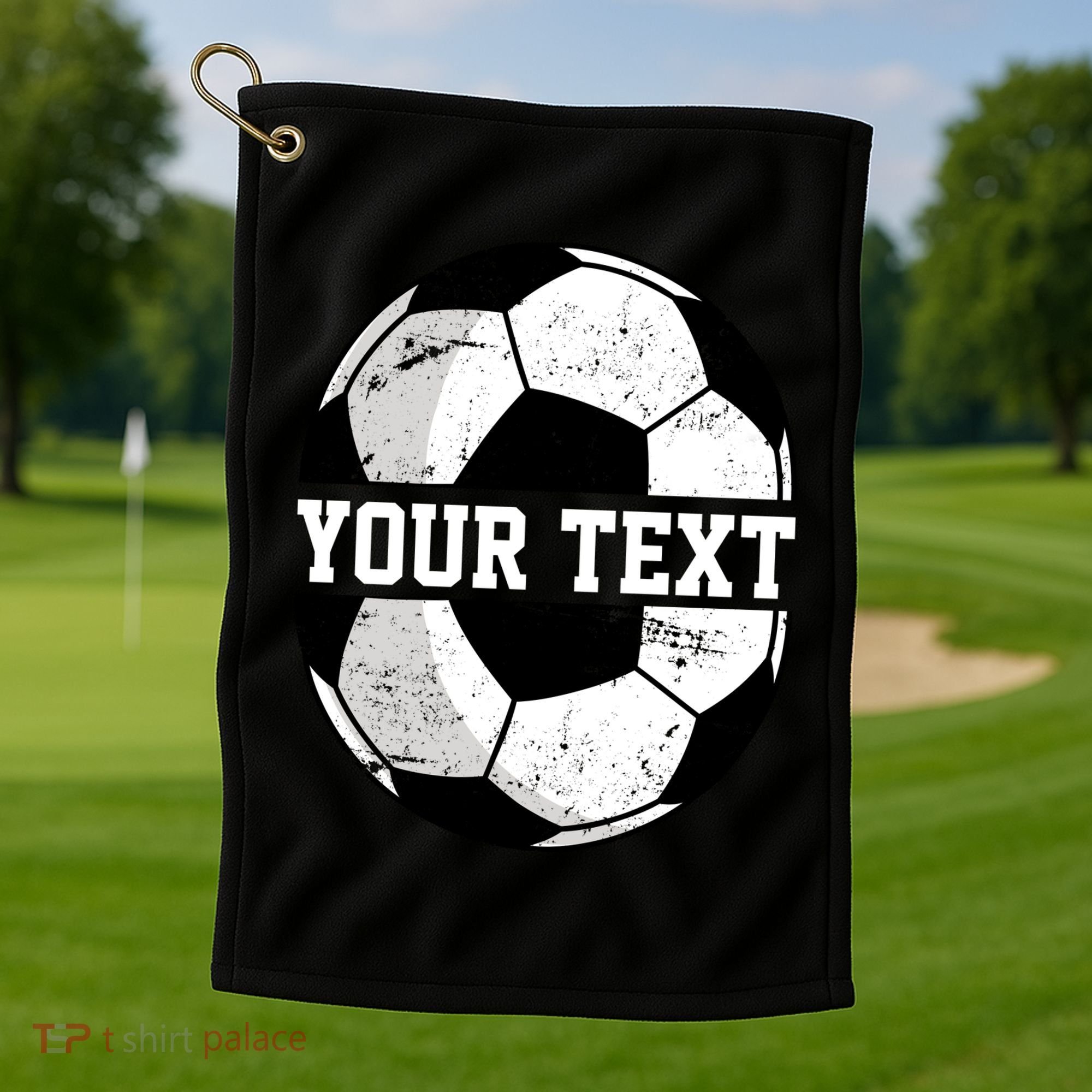 Personalized Soccer Name Custom Family Game Day Golf Towel