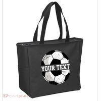 Personalized Soccer Name Custom Family Game Day Tote Bag thumb 2