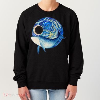 Painted Starry Night Whale Women's Sweatshirt