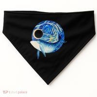 Painted Starry Night Whale USA-Made Doggie Bandana thumb 0