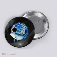Painted Starry Night Whale Button thumb 0