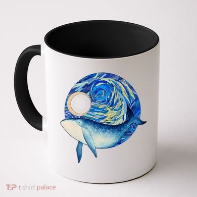 Painted Starry Night Whale Coffee Mug