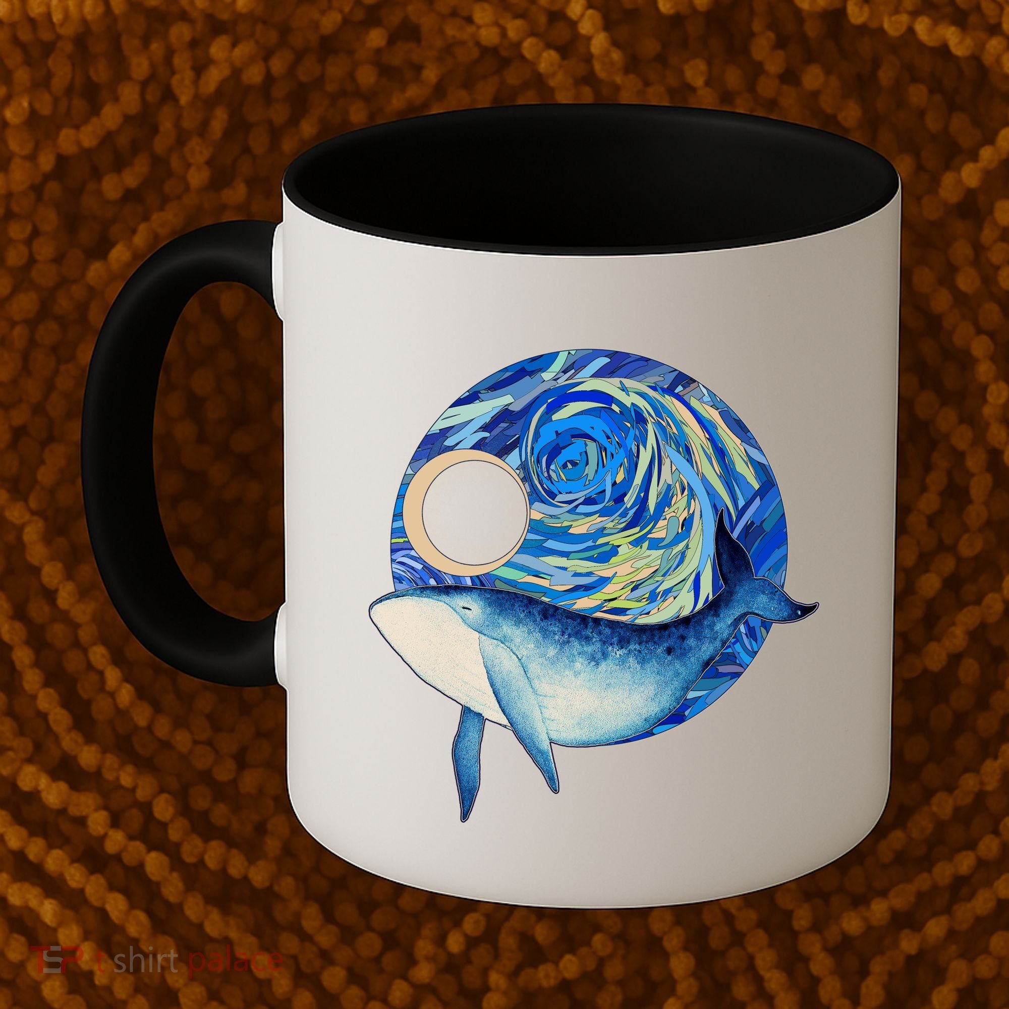 Painted Starry Night Whale Coffee Mug