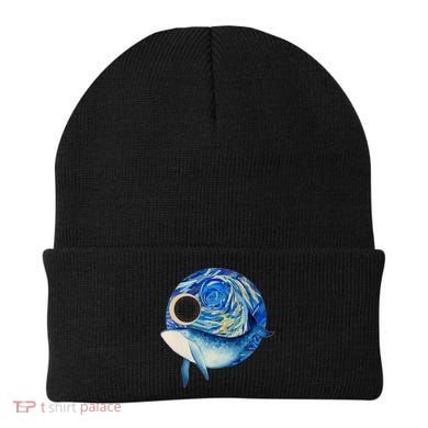 Painted Starry Night Whale Beanie