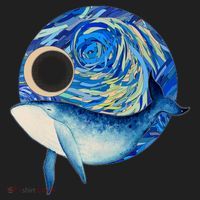 Painted Starry Night Whale Beanie thumb 2