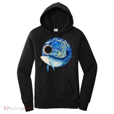 Painted Starry Night Whale Women's Hoodie