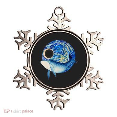 Painted Starry Night Whale Ornament