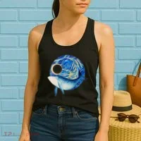 Painted Starry Night Whale Women's Tank Top thumb 2