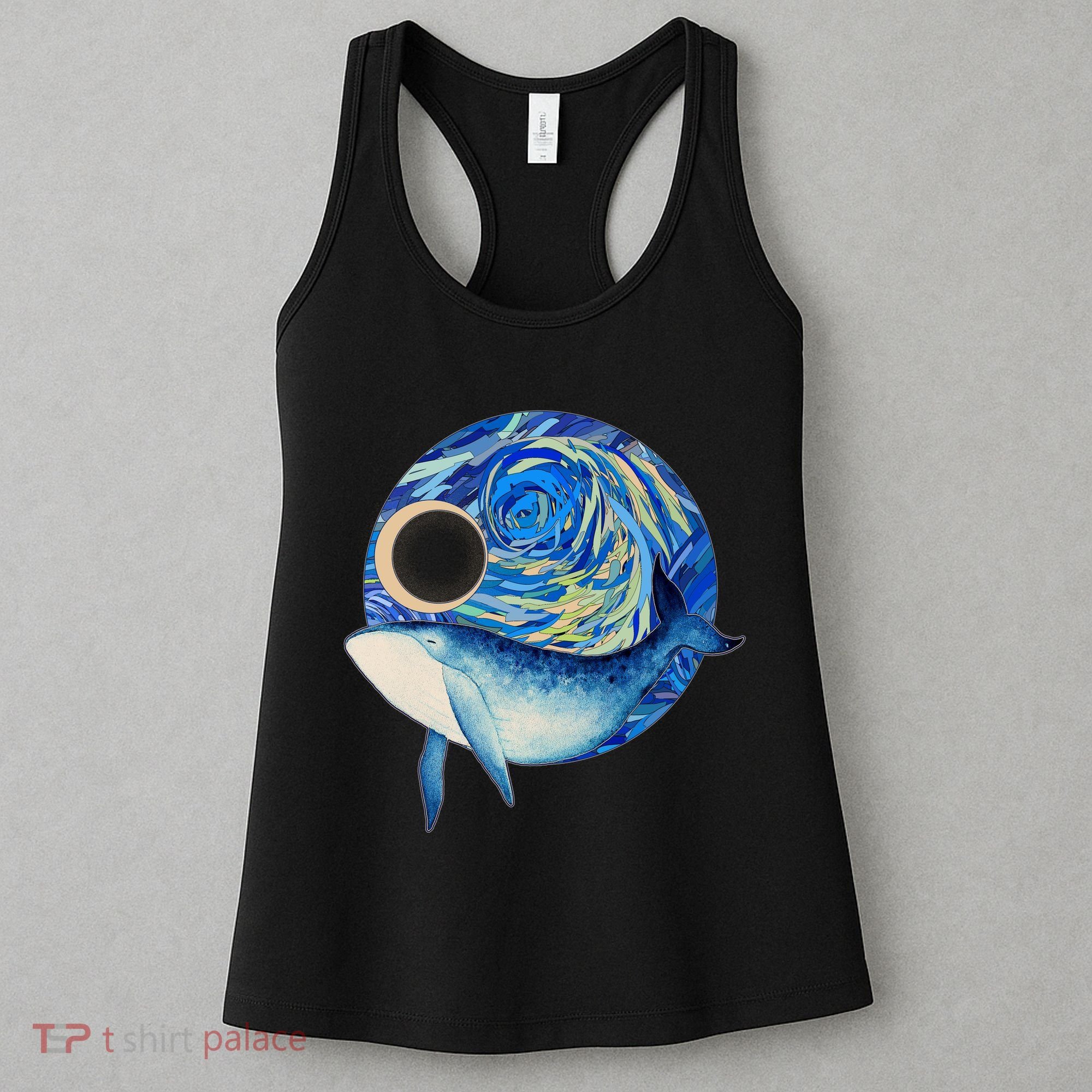Painted Starry Night Whale Women's Tank Top