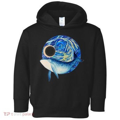 Painted Starry Night Whale Toddler Hoodie