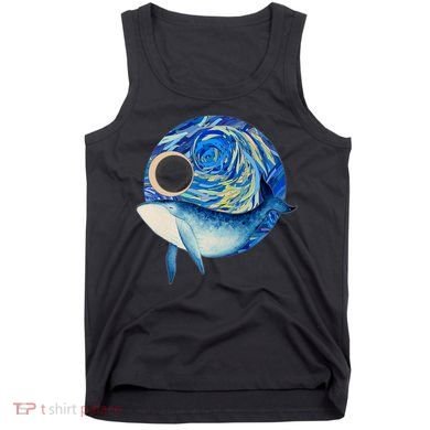 Painted Starry Night Whale Tank Top