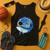 Painted Starry Night Whale Tank Top thumb 4