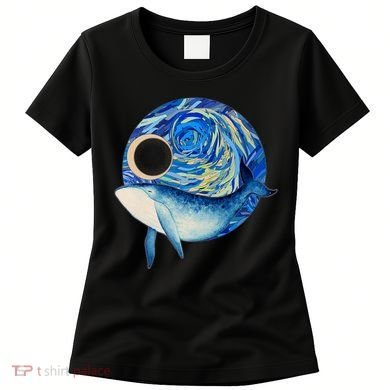 Painted Starry Night Whale Women's T-Shirt
