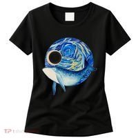 Painted Starry Night Whale Women's T-Shirt thumb 0