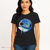 Painted Starry Night Whale Women's T-Shirt thumb 4