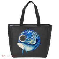 Painted Starry Night Whale Tote Bag thumb 0