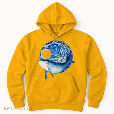 Painted Starry Night Whale Hoodie