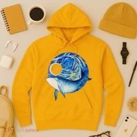 Painted Starry Night Whale Hoodie thumb 3