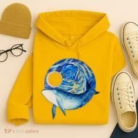 Painted Starry Night Whale Hoodie thumb 4