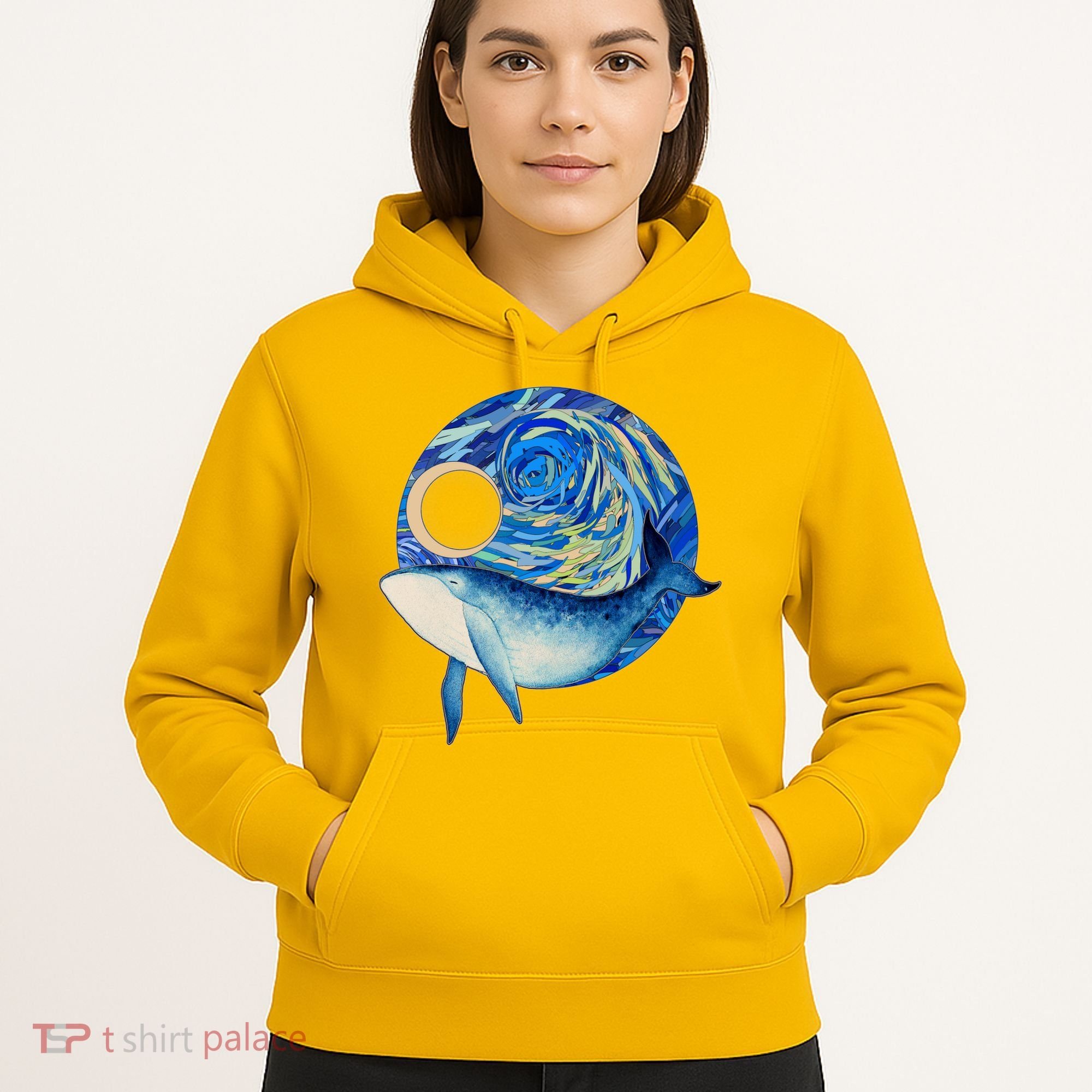 Painted Starry Night Whale Hoodie