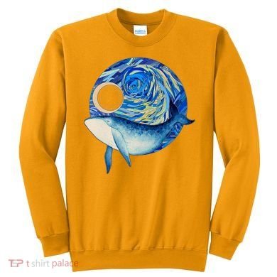 Painted Starry Night Whale Sweatshirt