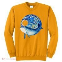 Painted Starry Night Whale Sweatshirt thumb 0