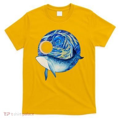Painted Starry Night Whale T-Shirt