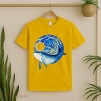 Painted Starry Night Whale T-Shirt thumb 2