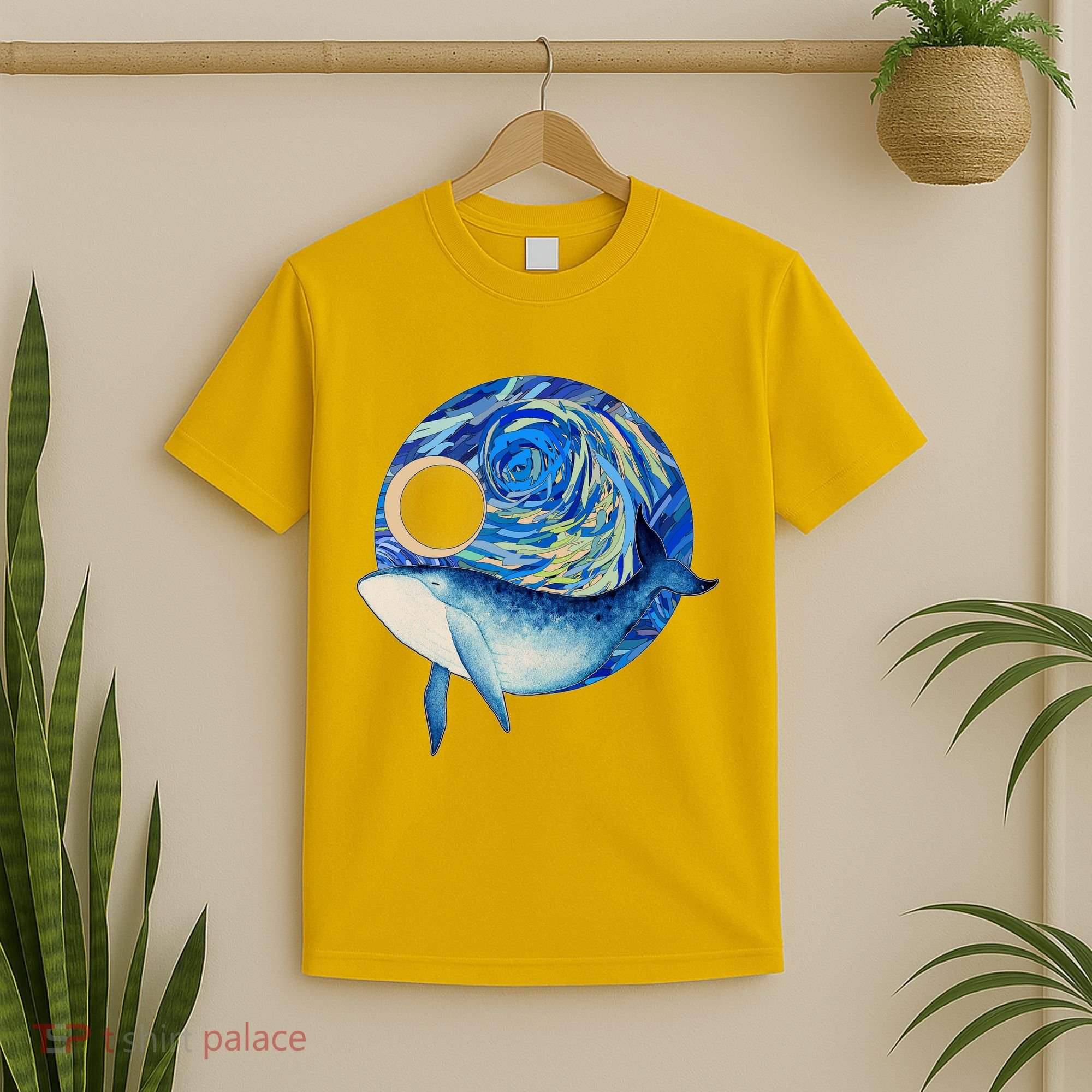 Painted Starry Night Whale T-Shirt
