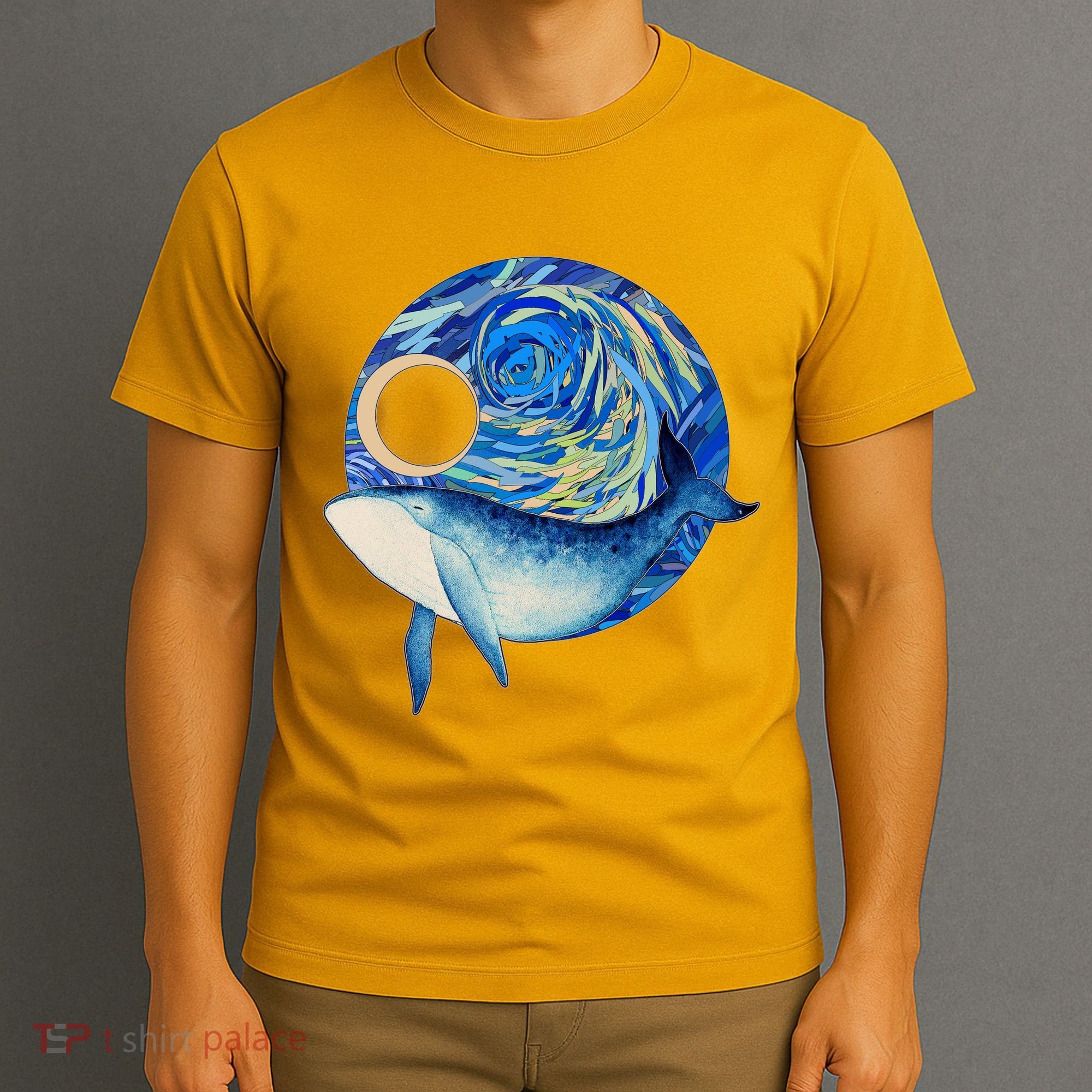 Painted Starry Night Whale T-Shirt