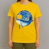 Painted Starry Night Whale T-Shirt thumb 4