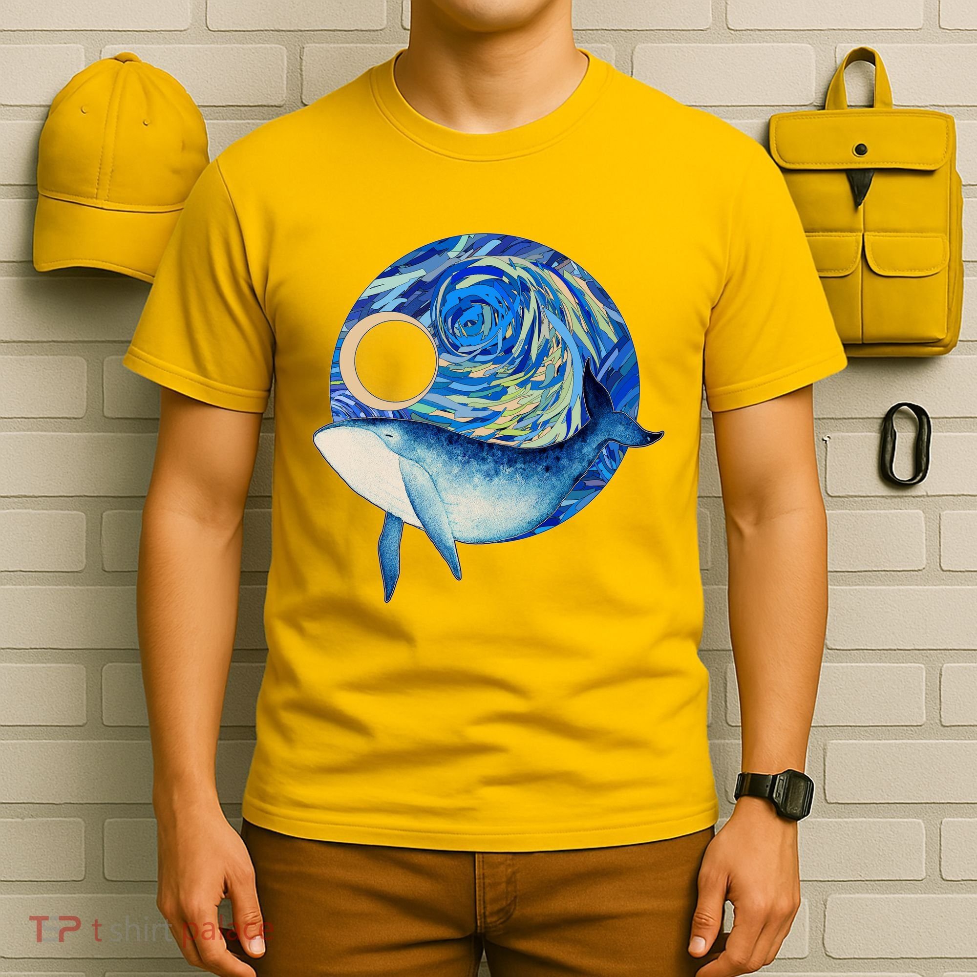 Painted Starry Night Whale T-Shirt