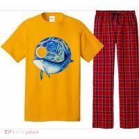 Painted Starry Night Whale Pajama Set thumb 0