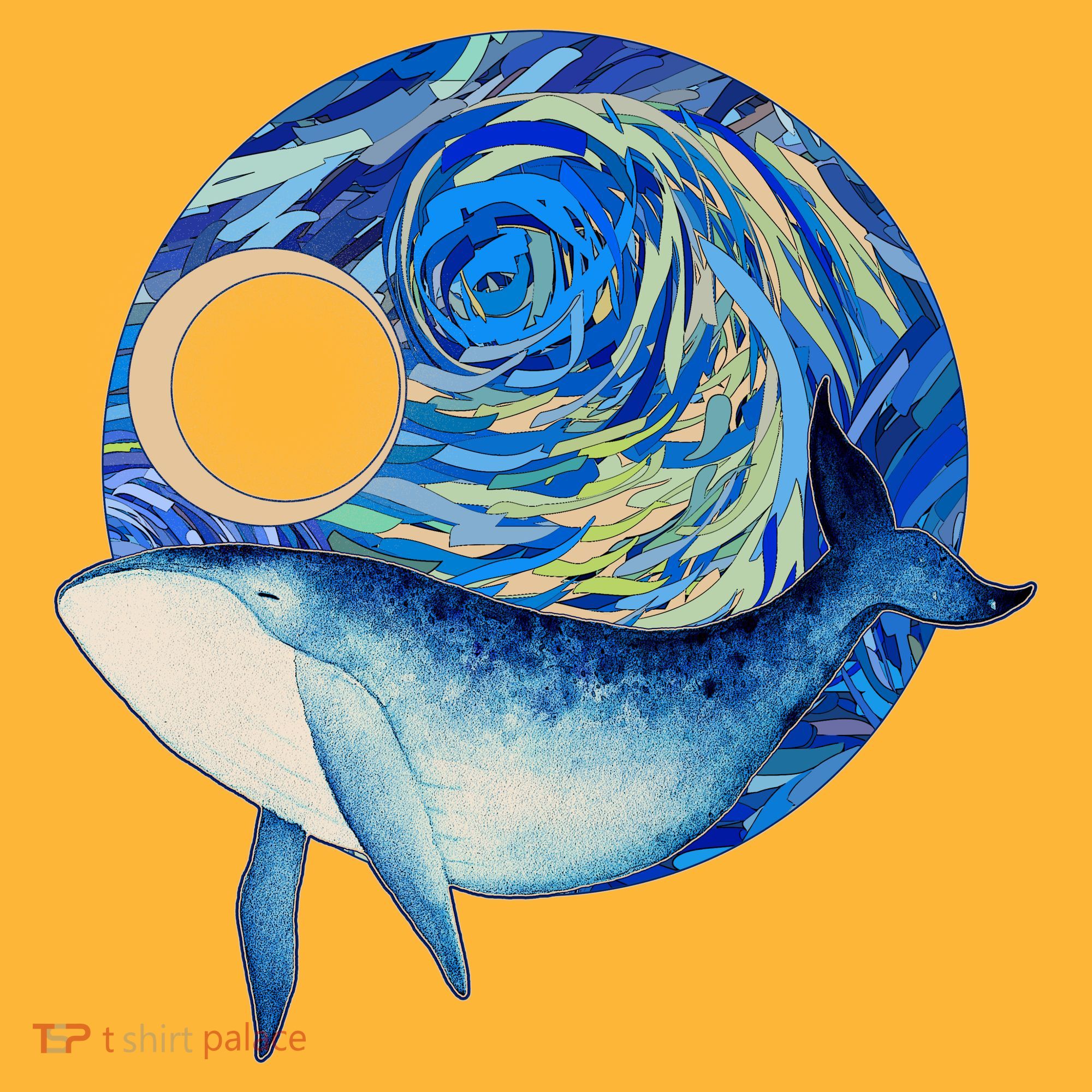 Painted Starry Night Whale Mousepad