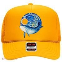Painted Starry Night Whale Hat thumb 0