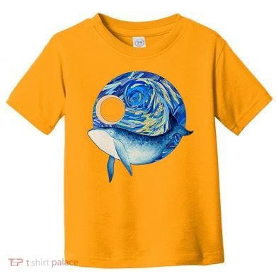 Painted Starry Night Whale Toddler T-Shirt