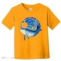 Painted Starry Night Whale Toddler T-Shirt thumb 0
