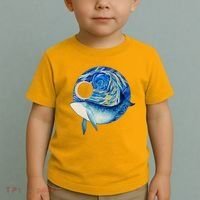 Painted Starry Night Whale Toddler T-Shirt thumb 2