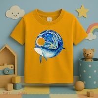 Painted Starry Night Whale Toddler T-Shirt thumb 3