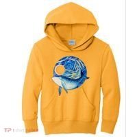 Painted Starry Night Whale Kids Hoodie thumb 0